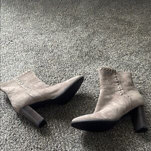 Jimmy Choo Studded Gray Ankle Boots